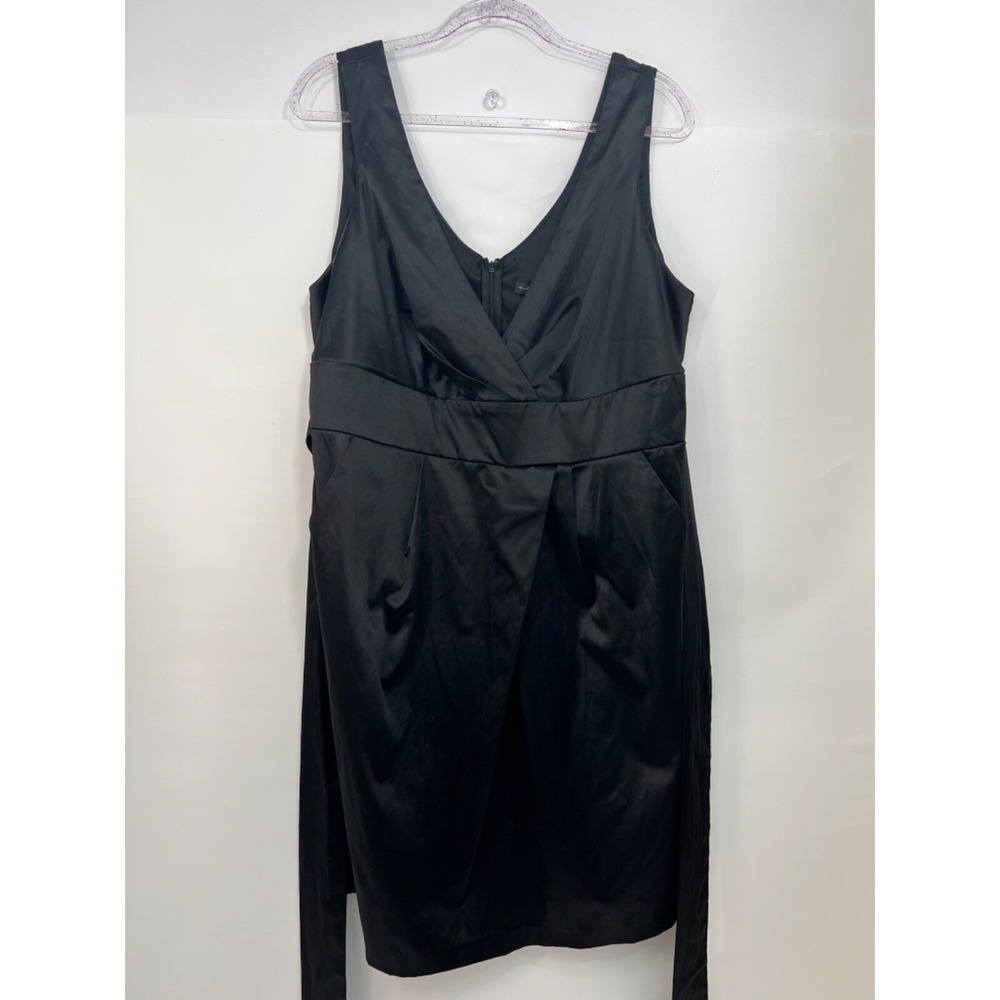CITY TRIANGLES Womens Black‎ V-Neck Black Formal Dress Size 20 Tie in Back NWT